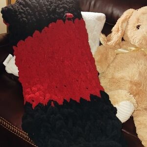 Black & Burgundy Blanket